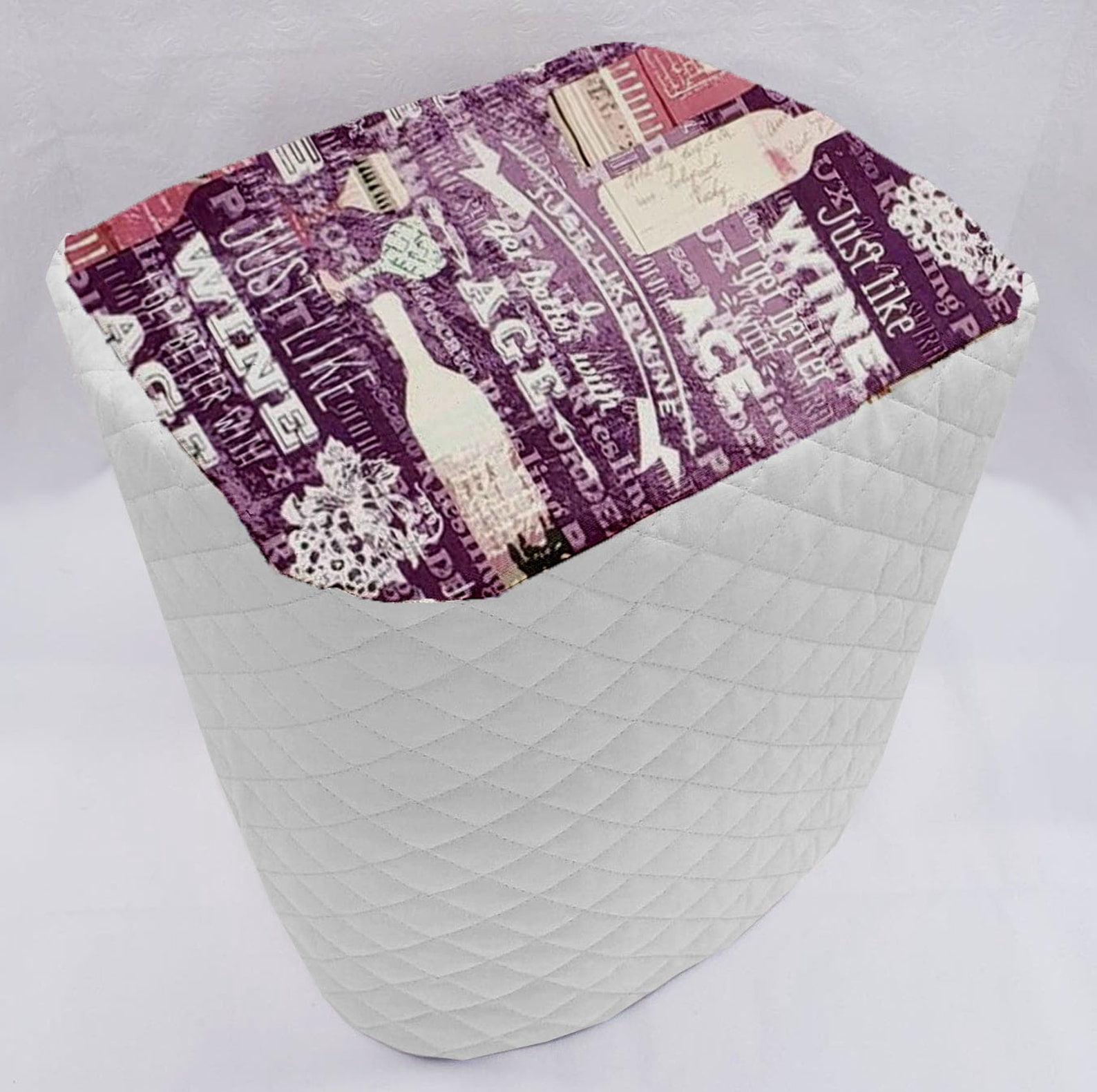 Quilted Purple Wine Air Fryer Cover by Penny's Needful Things (White, X