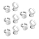 thumbnail image 1 of EeaseMX 100 anillos de maquillaje para pestañas, soporte para anillos de tinta, contenedor de pigmento desechable para tatuaje de cejas con separación, tamaño S (blanco), 1 of 7