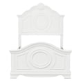 thumbnail image 2 of Pemberly Row Traditional Bead Molding and Shell Motif Wood Twin Bed in White, 2 of 6