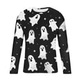 thumbnail image 4 of Rciityk Halloween Long Sleeve Shirts for Men Fall Fashion Ghost Skull Print Athletic Sweatshirts Casual Crewneck Pullover Tee Shirts, 4 of 4