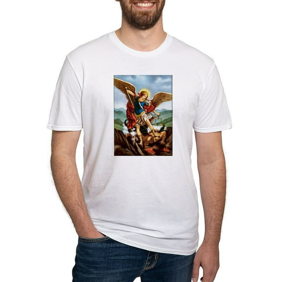 CafePress - Saint Michael The Archangel T Shirt - Fitted T-Shirt, Vintage Fit Soft Cotton Tee