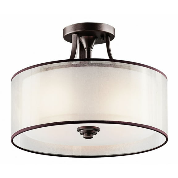 Kichler Lighting - Three Light Semi Flush Mount - Semi Flush Light - Lacey - 3