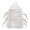 White, variant on YIEMEEN Large Capacity Backpack Pin Display Transparent Shoulder School Bag Itabag
