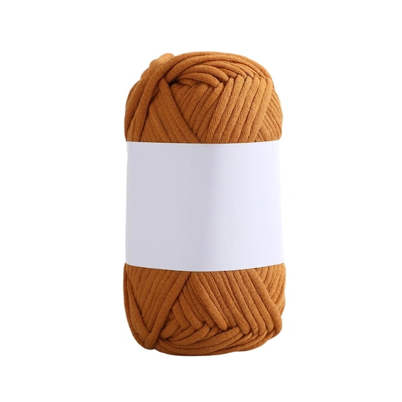 Chunky Cotton Crochet Yarn, Thick 100% Cotton Yarn for Knitting & Crocheting, Beginner-Friendly Chunky Knit Blanket Yarn, Soft Chenille Yarn for Home Diy Projects, Burnt Orange,