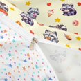 thumbnail image 4 of Castle Fairy Girls Cute Cartoon Food Raccoon Bedding,Heart Star Snack Base Duvet Cover Full,Cream Yellow Pink,Reversible,3pcs,No Comforter,1 Duvet Cover and 2 Pillowcases, 4 of 6