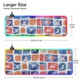 thumbnail image 3 of Watercolor Mosaic Tiles RGB Gaming Mouse Pad Large Keyboard Mat Rubber Base 13 Light Modes, 3 of 6