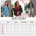 thumbnail image 2 of Henley Blouses for Women Plus Size Long Sleeve Swing Button Down Tunics Red, 2 of 8