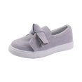 thumbnail image 2 of Willtoo Suede Loafers for Women Slip on Platform Sneakers with Bowknot Walking Shoes Flat Camel, 2 of 4