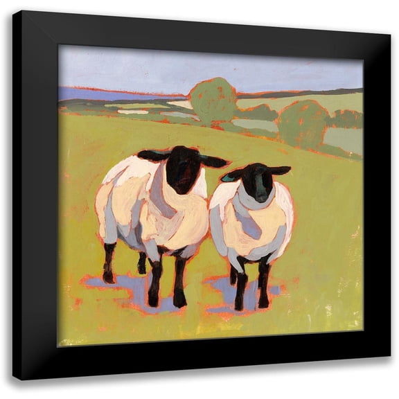 Borges, Victoria 12x12 Black Modern Framed Museum Art Print Titled - Suffolk Sheep IV