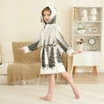 thumbnail image 4 of FORMRS Niños Bathrobe Unisex Hooded Robe Soft Plush Pajamas Sleepwear, Size 2-3T, Hand Drawn Christmas Stars, 4 of 7