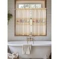thumbnail image 4 of Yellow Summer Coastal Bathroom Window Curtain, Modern Ocean Waves Starfish Shell Light Filtering Coffee Kitchen Curtains, Bedroom Living Room Curtains 2 Panel 84"x54", 4 of 6