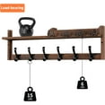 thumbnail image 7 of Coat Rack Wall Mount with Shelf, 27.5" Entryway Wall Hanging Shelf, Coat and Key Hanger with 10 Dual Hooks, Mail Organizer and Key Holder Hat Rack for Wall, Wood Coat Hooks with Storage, 7 of 7