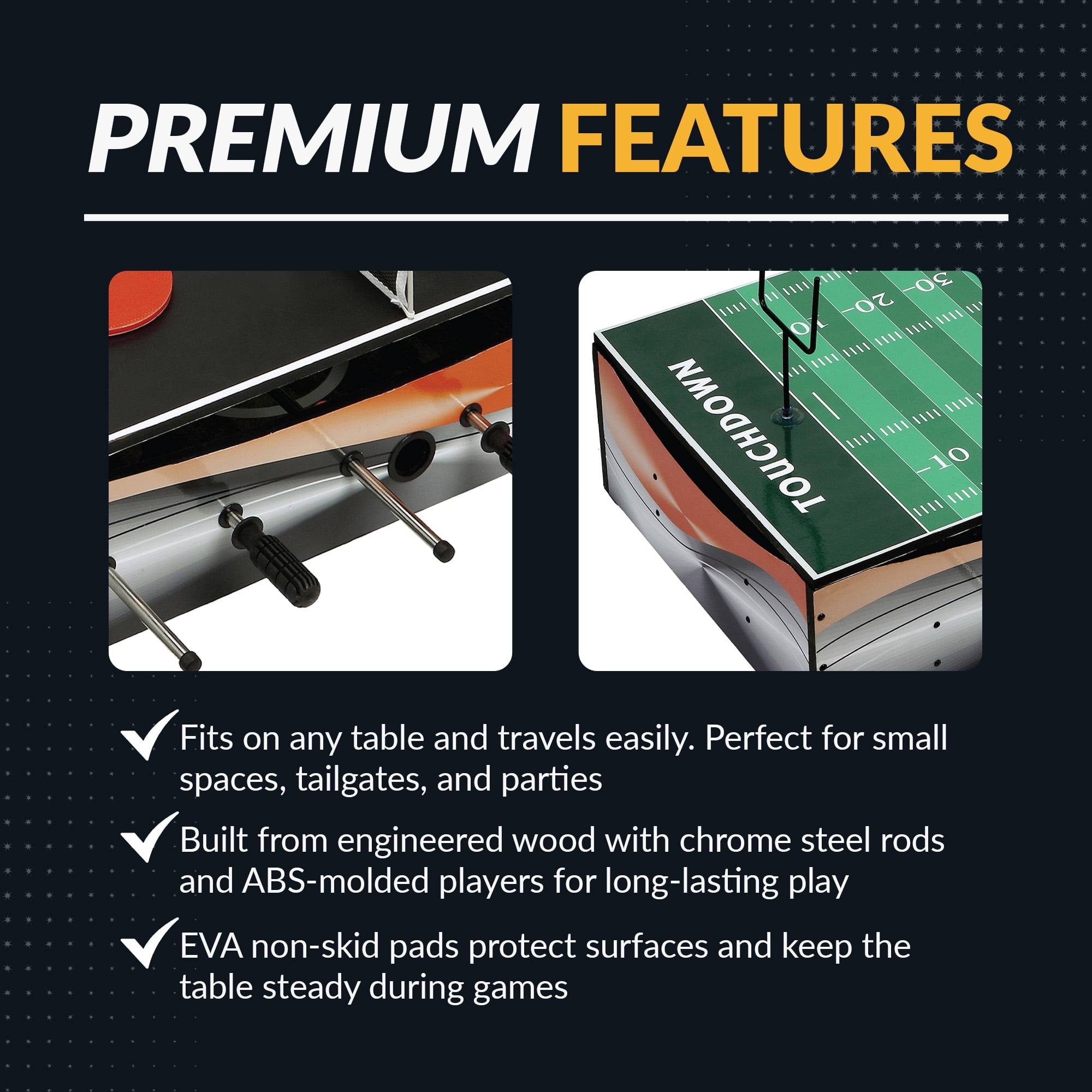Hathaway Revolver 4-in-1 Multi-Game Table, 40-in