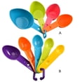 thumbnail image 4 of 5Pcs Measuring Cups Set Plastic Kitchen Flour Set Milk Oil Baking Coffee Spoons With Scale Random Color, S Electronicheart, 4 of 9