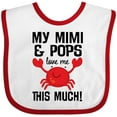 thumbnail image 3 of Inktastic My Mimi and Pops Love Me Boys or Girls Baby Bib, 3 of 4