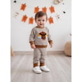 thumbnail image 4 of BemeyourBBs Boy Thanksgiving Sets Long Sleeve Turkey Embroidery Striped Tops Pants, 4 of 9