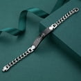 thumbnail image 3 of Personalized Engraved Stainless Steel Bracelet for Men,Perfect Gift for Father's Day, Birthday, Anniversary, Dad Jewelry for DAD, 3 of 5