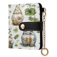 thumbnail image 2 of Small Wallet For Women Bifold Leather Pocket Coin Credit Card Holder With RFID Blocking Clover Patterns, 2 of 6