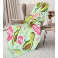 thumbnail image 4 of Cute Avocado Blanket Cartoon Avocado Gifts for Women Girls Soft Flannel Throw Blanket, 50x60 Inch, 4 of 7