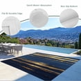 Blue Gold Coastal Outdoor Rug 4x6 Ft - Reversible Patio Rug Outdoor ...
