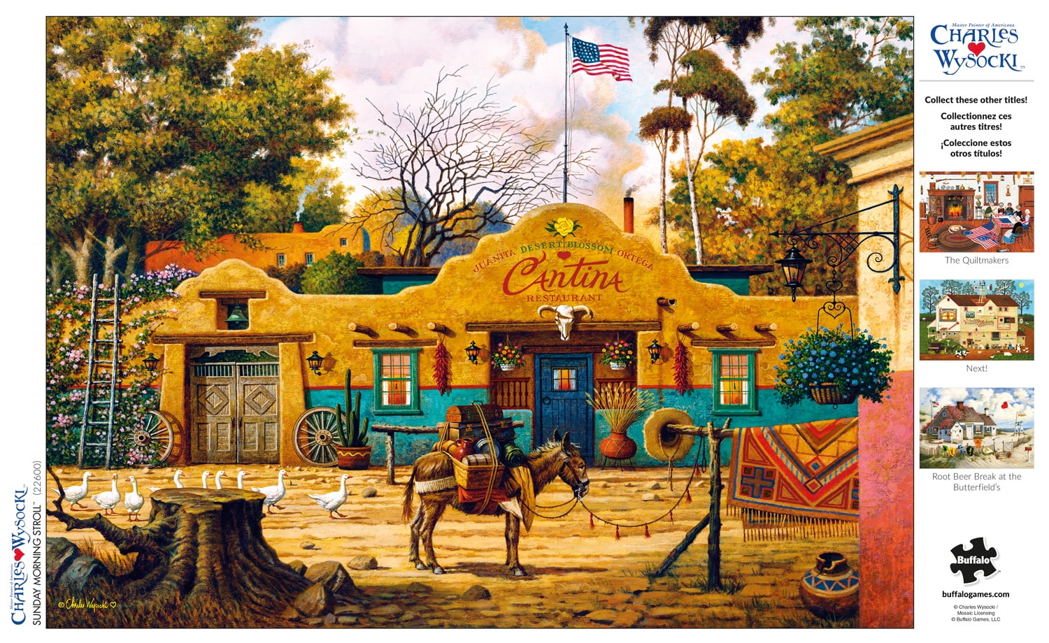 Buffalo Games 300-Piece Charles Wysocki Sunday Morning Stroll Jigsaw Puzzle