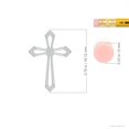 thumbnail image 3 of ANGARA Natural Pointed Open Cross Pendant with Diamonds in 14K White Gold for Women (Size-1mm| Color-H| Clarity-SI2) | April Birthstone, Anniversary, Jewelry Gift for Women | Natural Diamond Necklace, 3 of 7