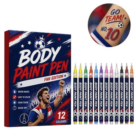 12-color Luminous Body painting, Glow in The Dark Face Paint Markers, Washable Skin Tattoo Pen, Skin-Safe Blacklight Tattoo Markers, Halloween Festivals Music Party Makeup (12 colors)
