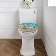 thumbnail image 2 of SEANATIVE Beach Starfish Shells Toilet Lid Cover Soft Plush Seat Covers Tank Lip Covers Easy to Clean Fits Most Toilet Lids Dust Cover Bathroom Decoration Accessories, 2 of 6