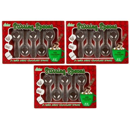 Palmer Milk Chocolate Flavored Stirring Spoons Net Wt. 3oz (Pack of 3)