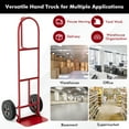 thumbnail image 5 of Gymax Heavy Duty Hand Truck Trolley 660lbs Capacity Dolly Cart w/ Foldable Nose Plate Red, 5 of 10