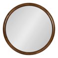 thumbnail image 3 of Kate and Laurel Pao Midcentury Modern Round Wood Wall Mirror, 28 Inch Diameter, Walnut, Decorative Circle Mirror with Warm Wood Finish for Robust Wall Decor, 3 of 8