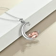thumbnail image 4 of JUSORA Sterling Silver Fox/Frog Necklace for Women Origami Fox/Frog Moon Necklace Gifts for Women Mom, 4 of 10