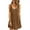 Brown, variant on Lmnyox Women's Sleeveless Mini Dress Wide Strap Round Neck Dress Flowy Summer Casual Short Dress