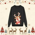 thumbnail image 4 of Fiaer Christmas Sweatshirts for Family Funny Reindeer Graphic Xmas Pullover Fashion Baggy Crew Neck Long Sleeve Holiday Tops Kid 140, 4 of 5