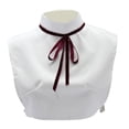 thumbnail image 2 of Lazo de cinta con cuello alto para mujer, cuello falso suave para suéteres, trajes, blusas, 2 of 8
