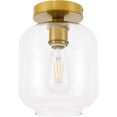 thumbnail image 6 of Collier 1 light Brass and Clear glass Flush mount, 6 of 7