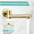 thumbnail image 3 of JERFIT 10 inch Rainfall Shower System Set, Brushed Gold 3-Function Shower Combo with Solid Brass Valve, Handheld Showerhead and Bathtub Spout, Wall Mount Luxury Shower Kit, 3 of 4