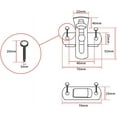 thumbnail image 2 of ORUYROP 90 Degree Locking Privacy Lock Sliding barn Door Latch Right Angle Door Clasp cam Lock (2 Black), 2 of 5
