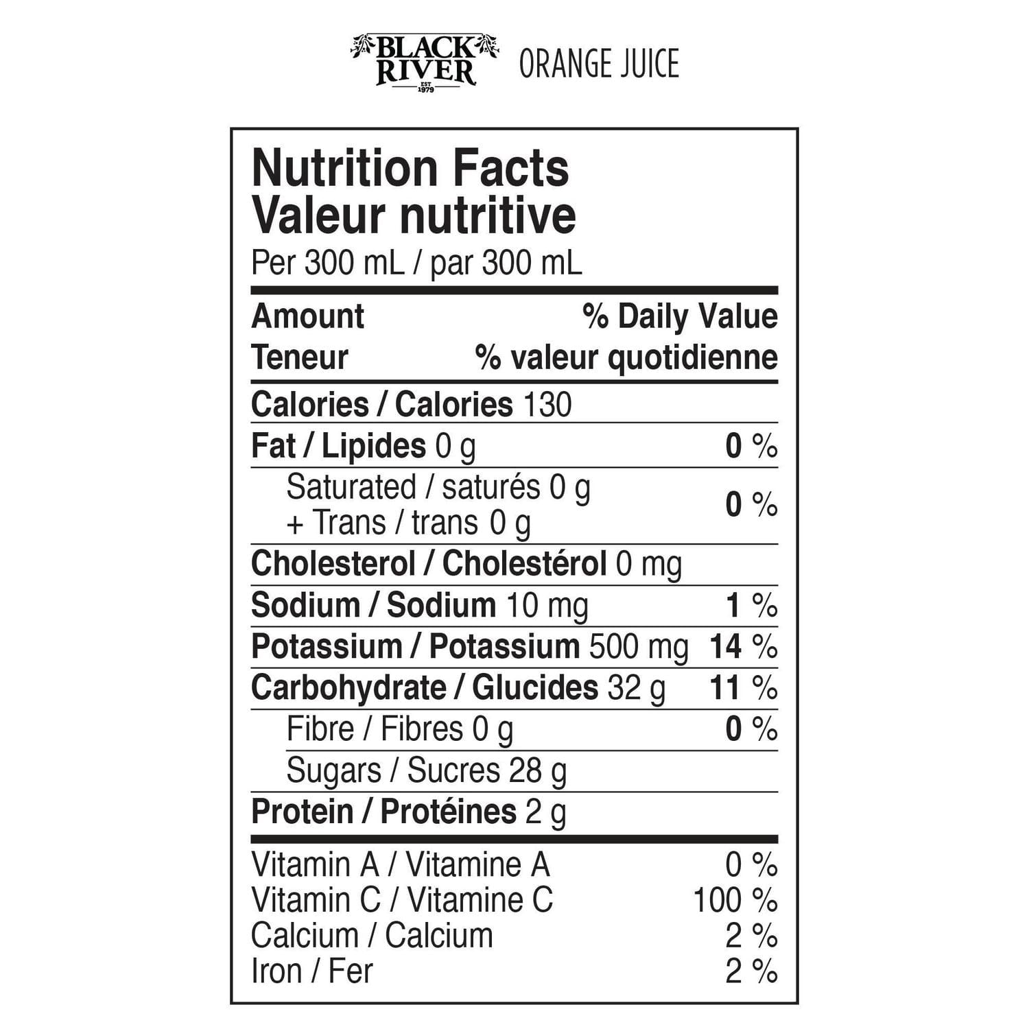 Black River - Pur Jus d'orange fait de concentre