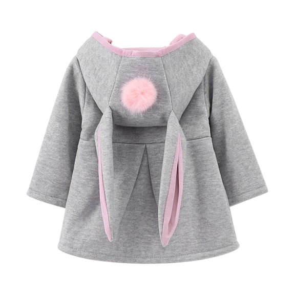 Vedolay Toddler Jacket Sweatshirt Animal Cartoon Tops Hooded Boys Coat Warm Outwear Grey,73