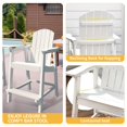 thumbnail image 7 of DWVO 25" Tall Adirondack Chair, Weather Resistant Outdoor Barstool Lifeguard Chair for Deck Pool Patio and Porch, White, 7 of 7