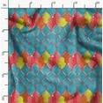 thumbnail image 2 of Soimoi Polyester Fleece Blue Fabric By the Yard - 56 Inch Wide - African Tribal Material - Artistic and Modern Patterns for Various Uses Printed Fabric, 2 of 6