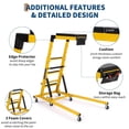 thumbnail image 5 of GARVEE Topside Automotive Engine Creeper,48" to 68" Adjustable Height,400LBS Capacity,High Top Automotive Creeper with Leather Cushion & 6 Swivel Casters,Yellow, 5 of 6