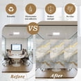 thumbnail image 5 of Marble Grey Window Privacy Film, Modern Gold Luxury Neutral Texture Static Cling UV Sun Blocking Heat Control Window Tint Day and Night, Non-Adhesive One Way Windows Privacy Cover 17.7''x78.7'', 5 of 7