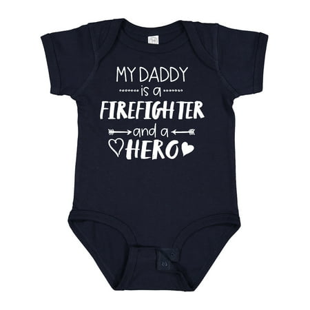 

Inktastic My Daddy is a Firefighter and a Hero Gift Baby Boy or Baby Girl Bodysuit