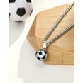 thumbnail image 4 of Soccer Basketball Football Necklace for Christmas Valentines Easter Gifts for Son Grandson Nephew, 4 of 5