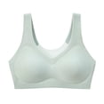 thumbnail image 5 of DuoJiaJ Comfort Bra Everyday Bra V Neck Soft Lightweight Womens Basic Bra Plus Size Bras Green, 5 of 5