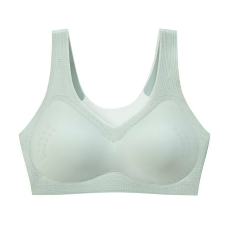 

eczipvz Bras for Women High Neck Supportive Sports Bra High Impact - No Bounce Soft Moisture Wicking for Running Racerback Plus Size Green XL