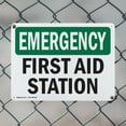 thumbnail image 5 of (2 Pack) First Aid Station OSHA Emergency Sign 24 Inch X 18 Inch Plastic Sign, Weather Resistant, UV Protected for Workplace, Business, and Construction Site, Made in the USA, 5 of 8