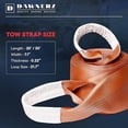 thumbnail image 4 of Dawnerz Recovery Tow Strap Heavy Duty 20 ft 100000 lbs - Tow Rope 6 m 55 US Tons for Trucks and Buses, 4 of 6